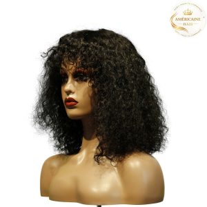 maady hair luxury machine made black wig remy hair tc047