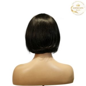 maady hair luxury machine made black wig remy hair tc027