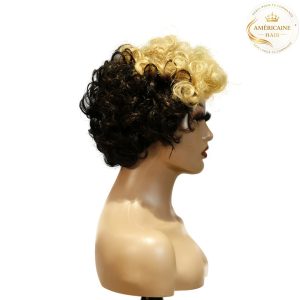 maady hair luxury machine made black wig remy hair tc004