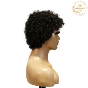 maady hair luxury machine made black wig remy hair h023