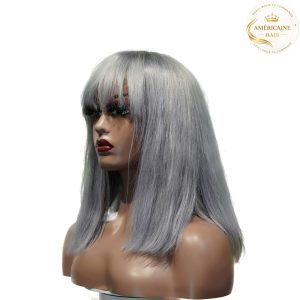 maady hair luxury machine made gray wig remy hair 12p