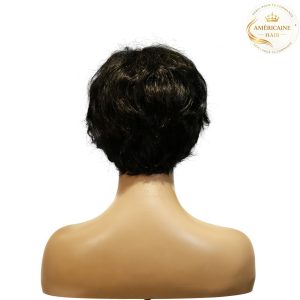 maady hair luxury machine made black wig remy hair tc16