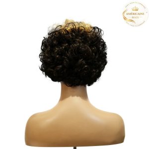 maady hair luxury machine made black wig remy hair tc004