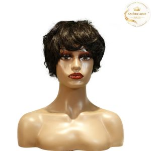 maady hair luxury machine made black wig remy hair tc041
