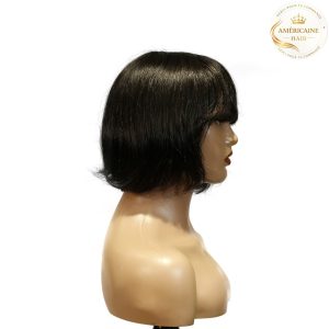 maady hair luxury machine made black wig remy hair tc027