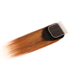 maady hair luxury remy hair 4x4 straight closure 1b30