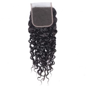 maady hair luxury remy hair 4x4 water wave closure