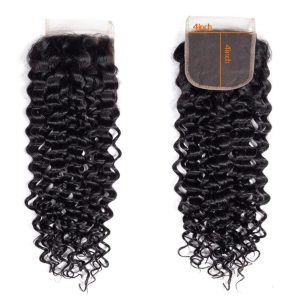 maady hair luxury remy hair 4x4 jerry curly closure