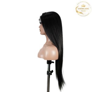 maady hair luxury natural black remy hair 6x7 lace closure straight human hair wig