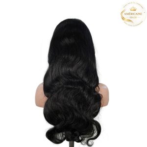 maady hair luxury natural black remy hair 6x7 lace closure body wave human hair wig