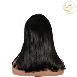 maady hair luxury natural black remy hair 2x6 lace closure straight bob human hair wig