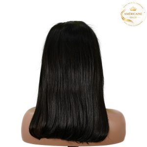 maady hair luxury 13x4 straight bob lace front wig natural black asian raw hair