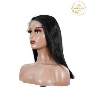 maady hair luxury natural black remy hair 5x5 lace closure straight bob human hair wig