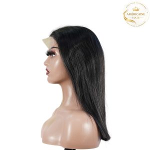 maady hair luxury natural black remy hair 5x5 lace closure straight bob human hair wig