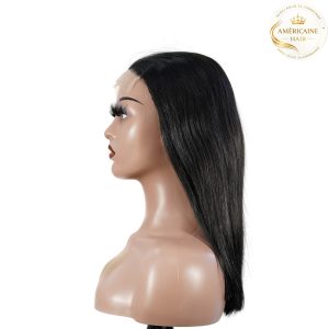 maady hair luxury natural black asian raw hair 5x5 hd lace closure straight bob human hair wig