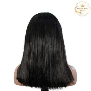 maady hair luxury natural black asian raw hair 5x5 hd lace closure straight bob human hair wig