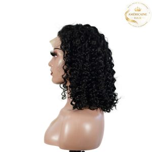 maady hair luxury natural black remy hair 5x5 lace closure deep wave 12 inch bob human hair wig