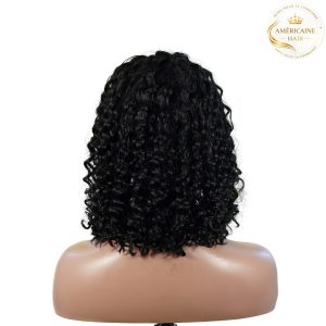 maady hair luxury natural black remy hair 5x5 lace closure deep wave 12 inch bob human hair wig
