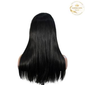 maady hair luxury natural black remy hair 5x5 lace closure straight human hair wig