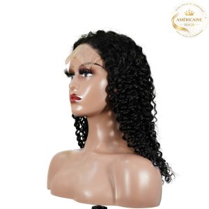 maady hair luxury natural black remy hair 5x5 lace closure jerry curly human hair wig