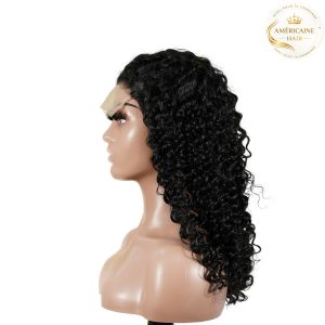 maady hair luxury natural black remy hair 5x5 lace closure deep wave human hair wig