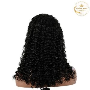 maady hair luxury natural black remy hair 5x5 lace closure deep wave human hair wig