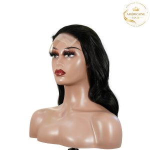 maady hair luxury natural black remy hair 5x5 lace closure body wave human hair wig