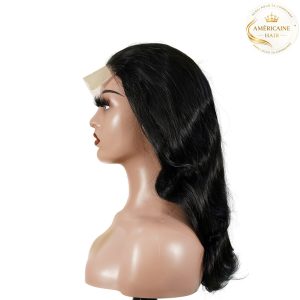 maady hair luxury natural black remy hair 5x5 lace closure body wave human hair wig