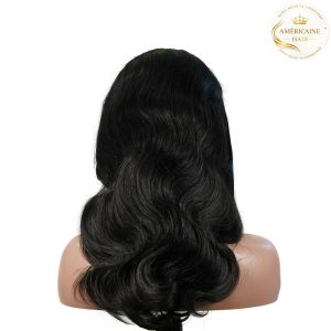 maady hair luxury natural black remy hair 5x5 lace closure body wave human hair wig