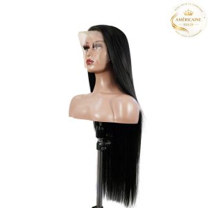 maady hair luxury 13x4 straight lace front wig natural black remy hair