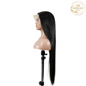 maady hair luxury 13x4 straight lace front wig natural black remy hair