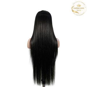 maady hair luxury 13x4 straight lace front wig natural black remy hair