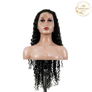 maady hair luxury 13x4 deep wave lace front wig natural black remy hair