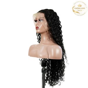 maady hair luxury 13x4 deep wave lace front wig natural black remy hair