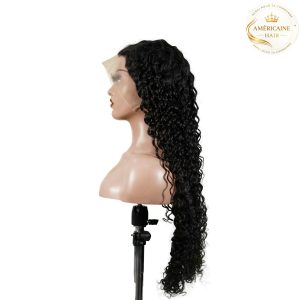 maady hair luxury 13x4 deep wave lace front wig natural black remy hair
