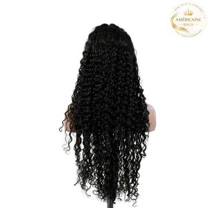 maady hair luxury 13x4 deep wave lace front wig natural black remy hair