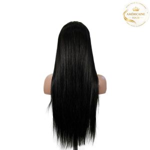 maady hair luxury 13x6 double drams straight lace front wig black remy hair