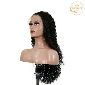 maady hair luxury natural black asian raw hair 13x6 hd lace front wig deep wave human hair wig