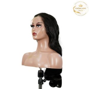 maady hair luxury natural black asian raw hair 13x6 hd lace front wig body wave human hair wig