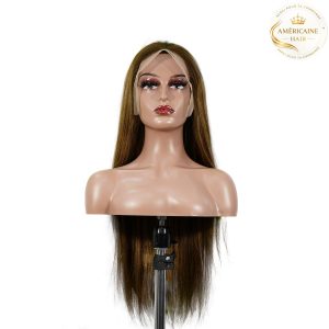 maady hair luxury 13x4 straight lace front wig m4&27 highlight remy hair 26 inch