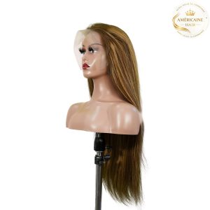 maady hair luxury 13x4 straight lace front wig m4&27 highlight remy hair 26 inch