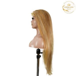 maady hair luxury 13x4 straight lace front wig 8&27 honey blonde highlight 26 inch remy hair