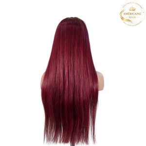 maady hair luxury 13x4 straight lace front wig 99j color 26 inch remy hair
