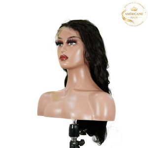 maady hair luxury 13x4 body wave lace front wig natural black remy hair