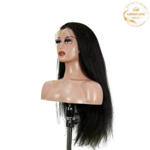 maady hair luxury 13x4 yaki straight lace front wig black remy hair