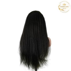 maady hair luxury 13x4 yaki straight lace front wig black remy hair
