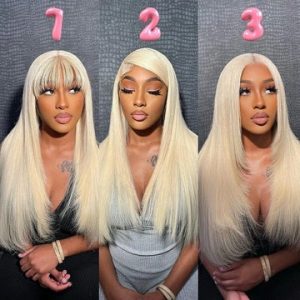 maady hair luxury 13x4 straight lace front wig 613 remy hair