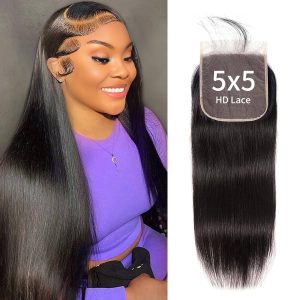maady hair luxury remy hair 5x5 straight closure