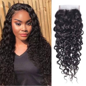 maady hair luxury remy hair 4x4 water wave closure