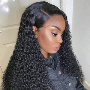 maady hair luxury 13x4 jerry curly lace front wig natural black remy hair